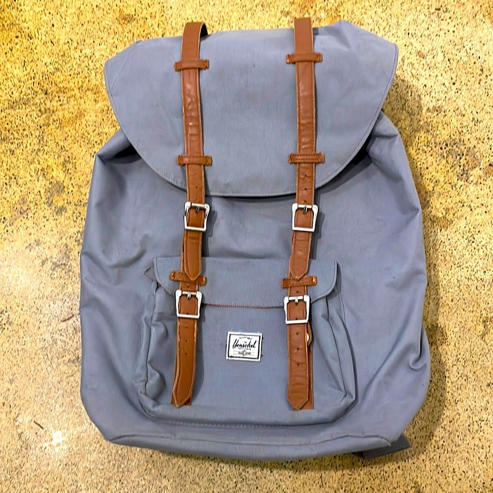 Herschel Supply Co. Little America Backpack in Gray with Striped Interior